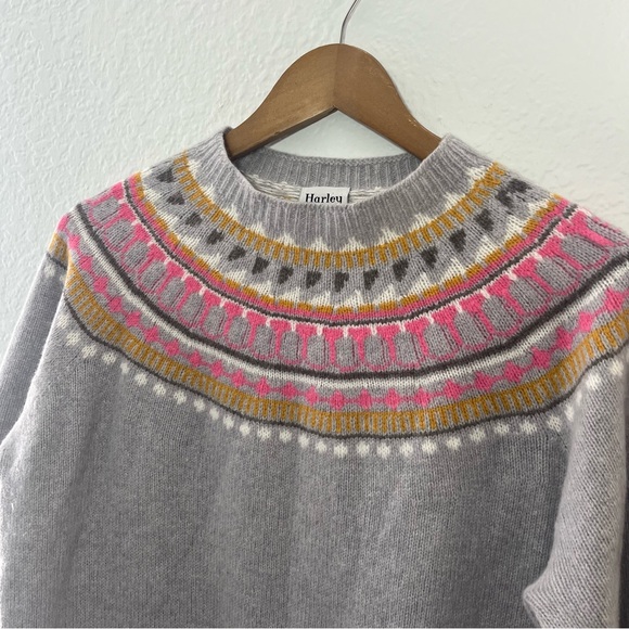 J. Crew Harley Of Scotland lambswool crewneck sweater Size Large - Picture 5 of 10